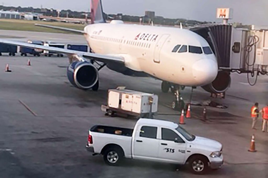 El A319 de Delta involucrado en el accidente.