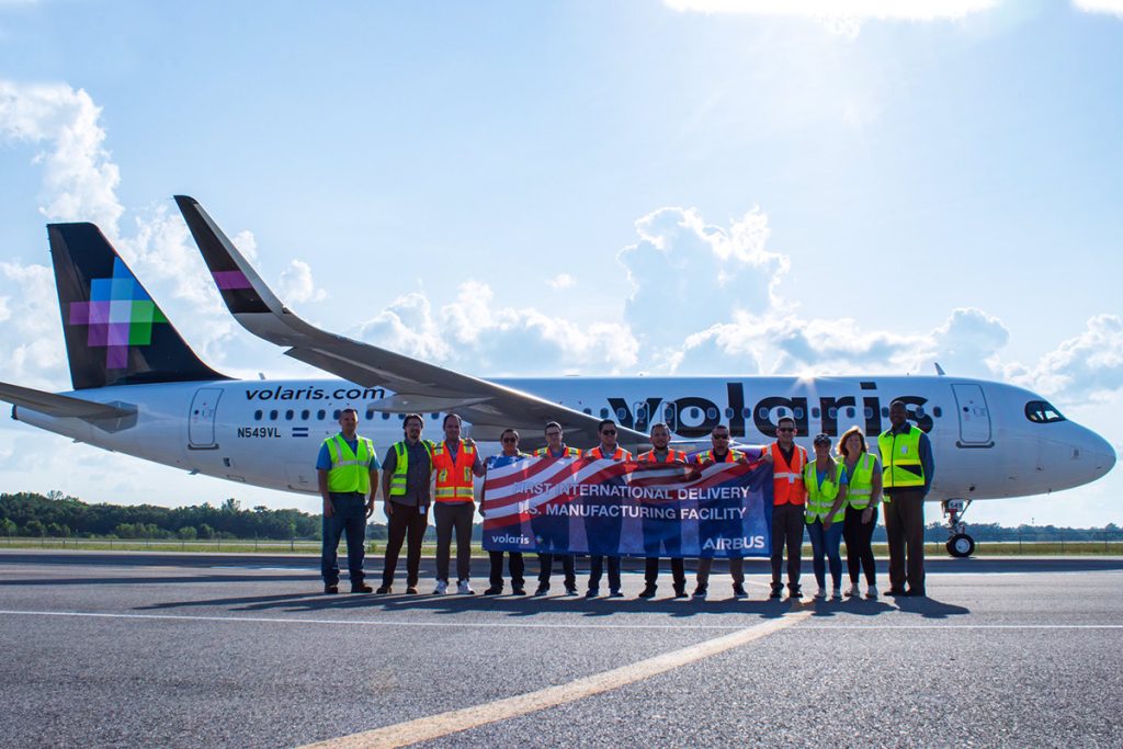 A320NEO de Volaris entregado en Mobile. Foto: Airbus