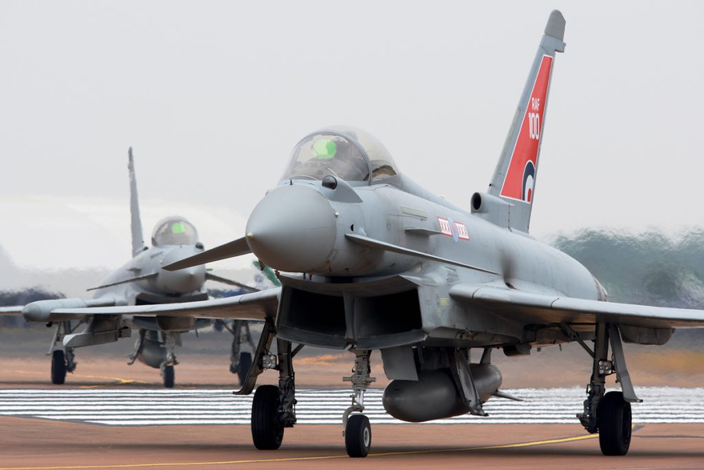 La RAF ha participado en ejercicios de la OTAN con los Typhoon entre otros.