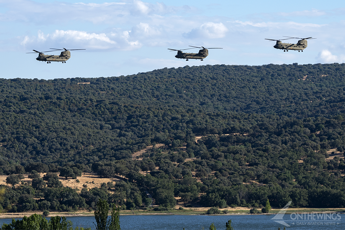Tres de los Chinook de las FAMET