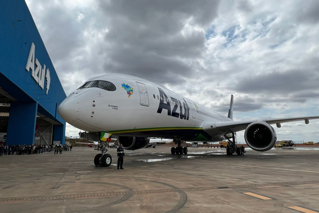 Uno de los Airbus A350 de la compañía. Foto: Azul Linhas Aéreas