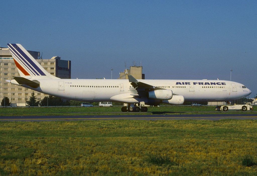 El A340 de Air France accidentado, fotografiado un año antes del accidente.