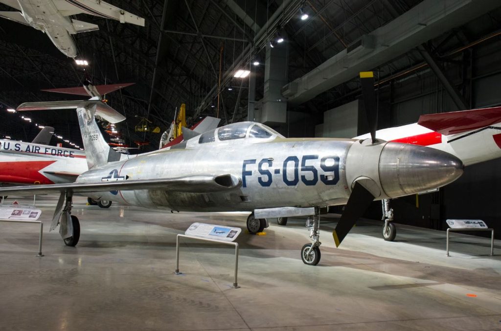 El primer avión de pruebas en el museo de la Fuerza Aérea de los EEUU en Dayton, Ohio.