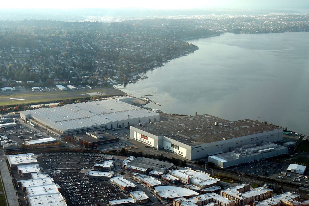 Factoría de Boeing en Renton, donde se produjo el 757. Foto: Jelson25