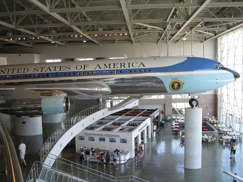 El SAM 27000 expuesto hoy en día en la biblioteca Ronald Reagan.