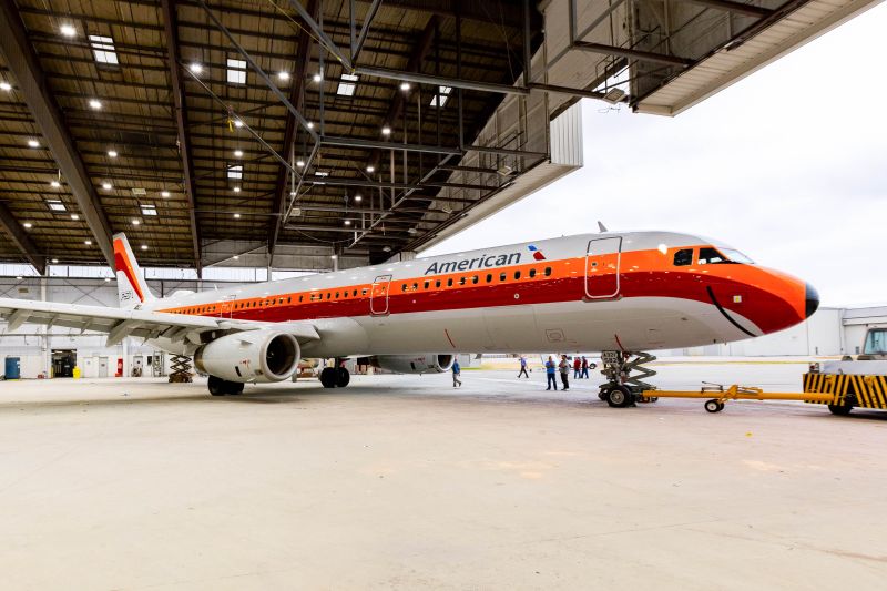 El Airbus A321 con la librea de PSA