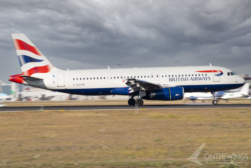 Airbus A320 CEO de British Airways aterrizando en Madrid - Barajas igual que el que viajaba la pasajera