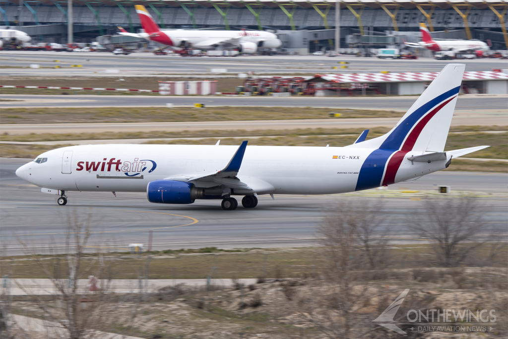 Uno de los 6 Boeing 737-800 cargo que actualmente tiene Swiftair, que próximamente incorporará dos más.