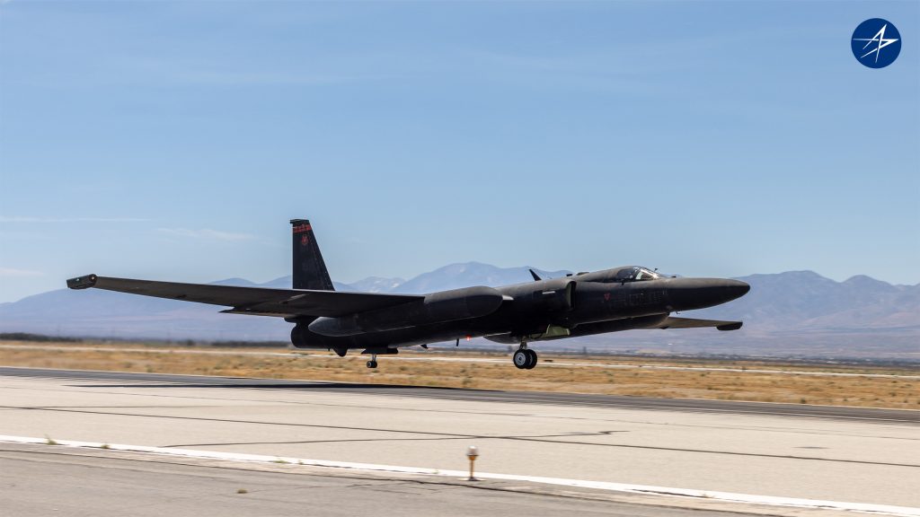 El primer U-2 ATR actualizado por Lockheed Martin tras su vuelo de prueba.