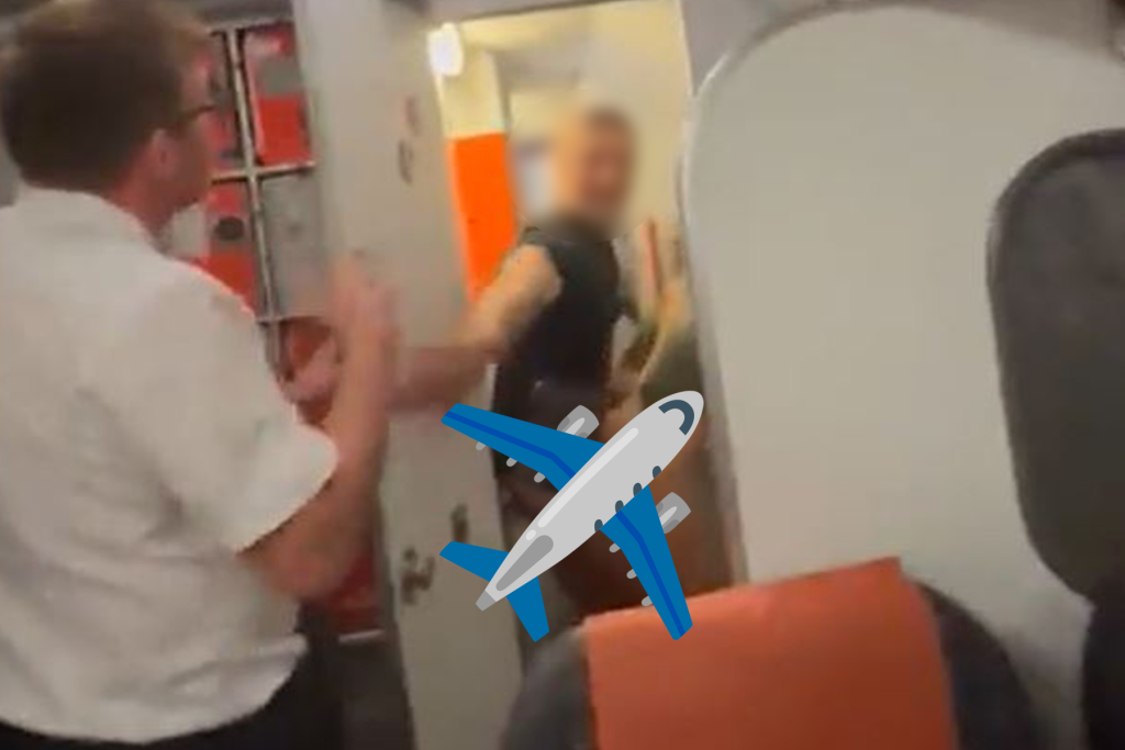 Secuencia del video donde pillaron in fraganti a la pareja en el baño del avión de EasyJet