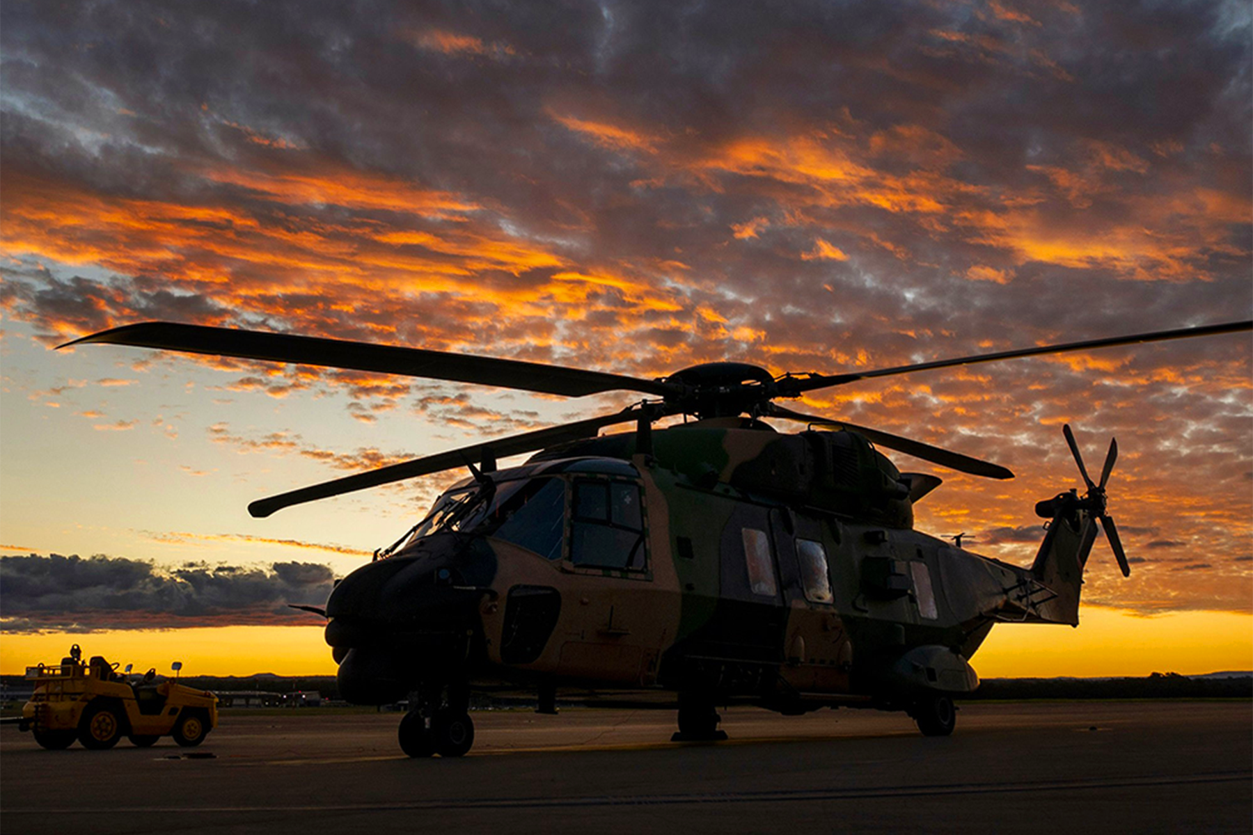 Un NH-90 australiano en su denominación MRH- Taipán del 808 escuadrón. Foto: Australia Navy