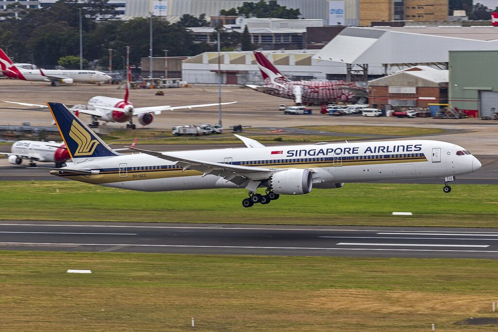 Uno de los 20 Boeing 787-10 de Singapore Airlines. Foto: Bidgee