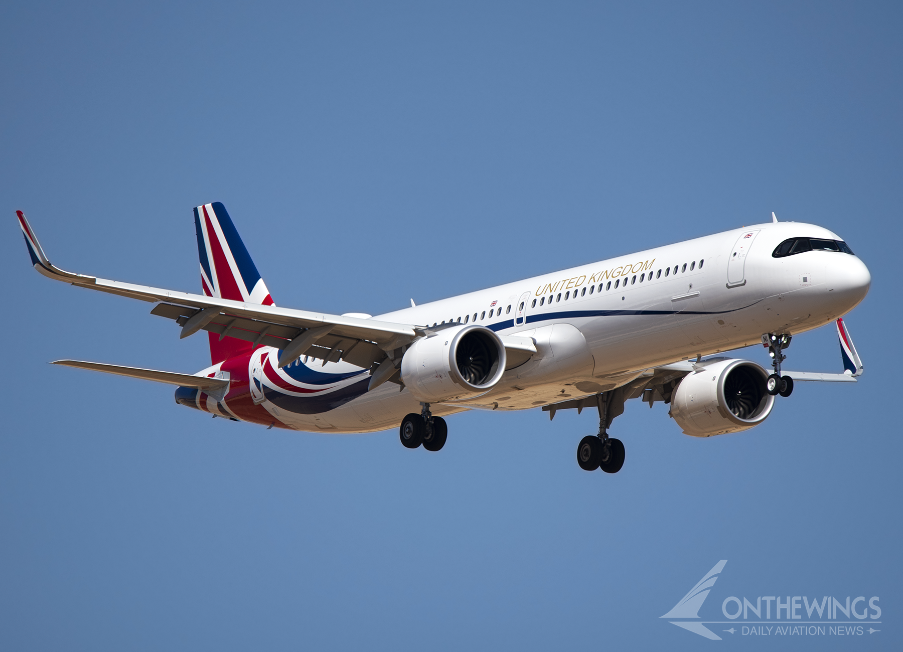 El avión afectado, llegando al aeropuerto de Torrejón en 2022 con el premier Británico Boris Jonhson para la cumbre de la OTAN.