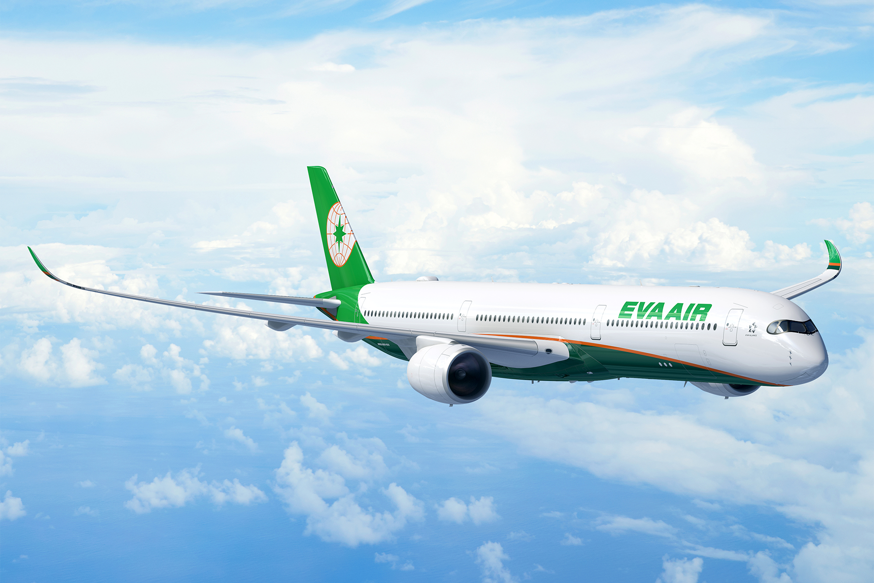 Recreación del futuro A350-1000 de Eva Air