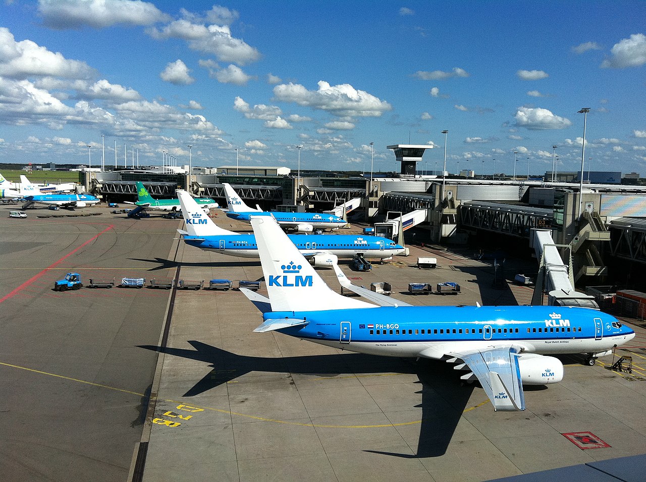 Vista panorámica del aeropuerto de Ámsterdam Schiphol. Foto: Ian Pudsey