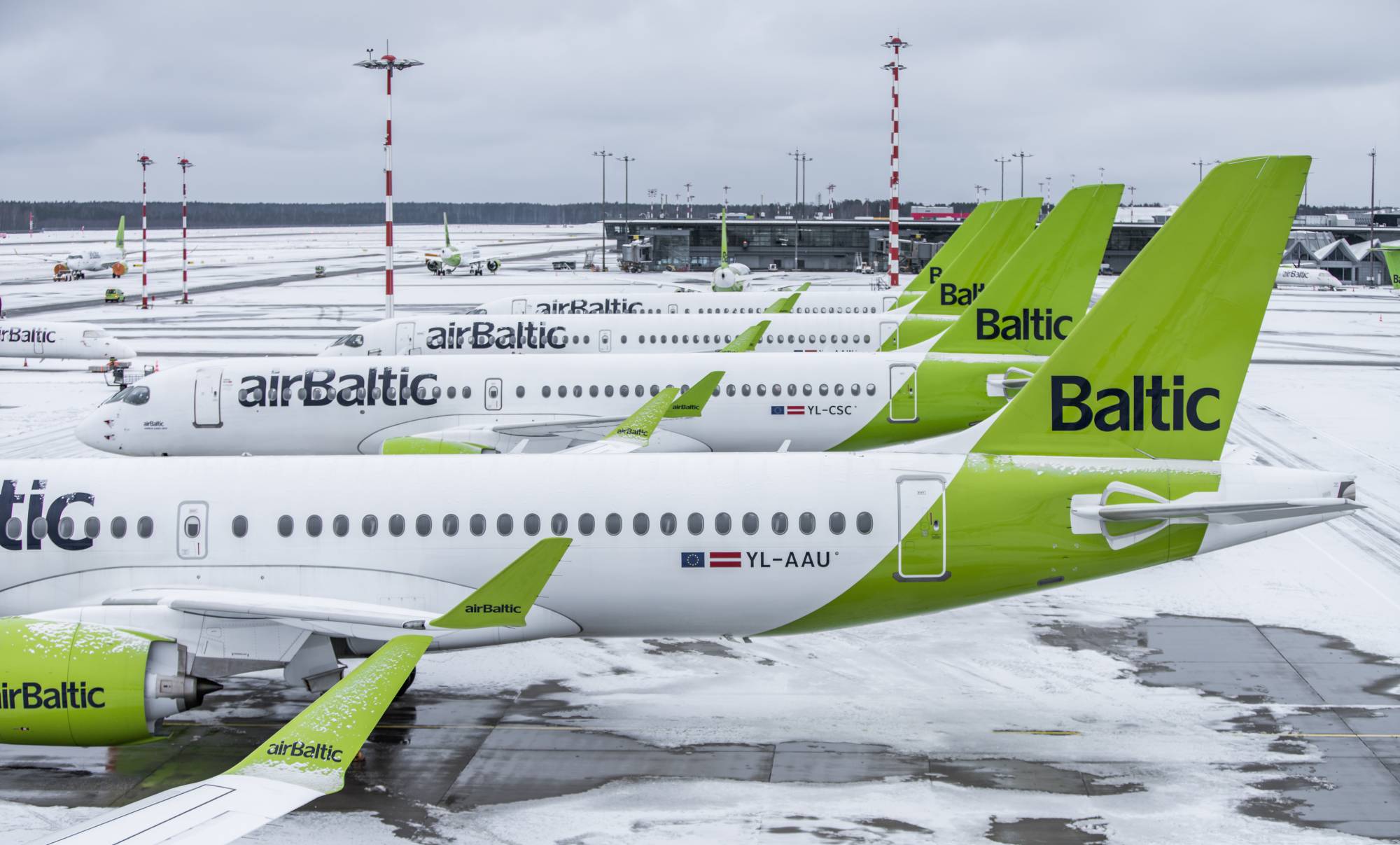 Parte de la flota de la aerolínea. Foto: airBaltic