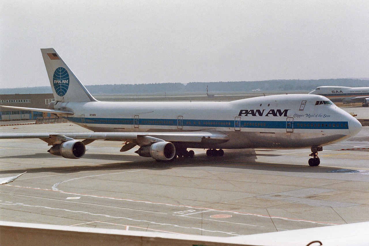 El "Clipper Maid of the Seas" de Pan Am fotografiado en Frankfurt en 1986. Foto: Kambui.
