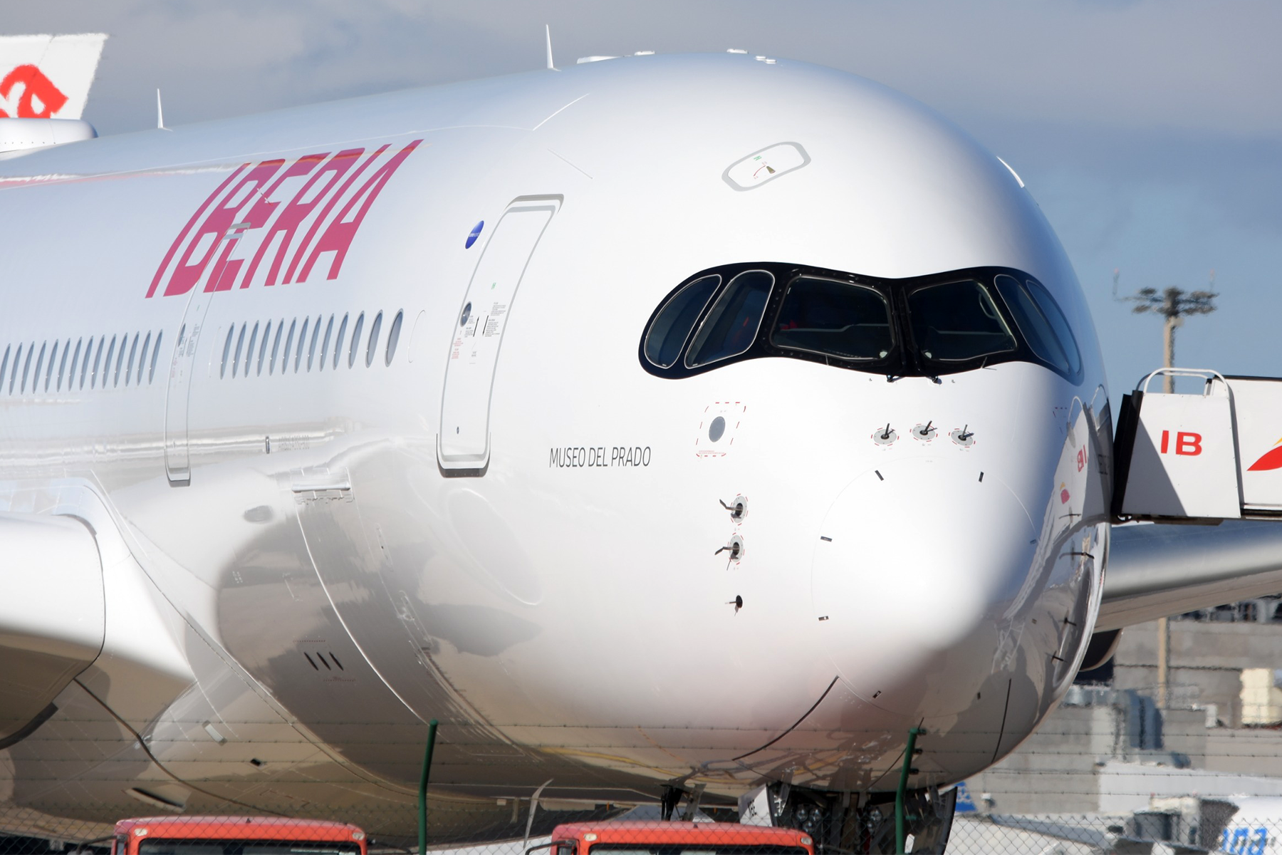 El tercer Airbus A350 de Iberia ha sido "Museo del Prado", el EC-NBE recibido hace ya 4 años. Foto: Alberto González.