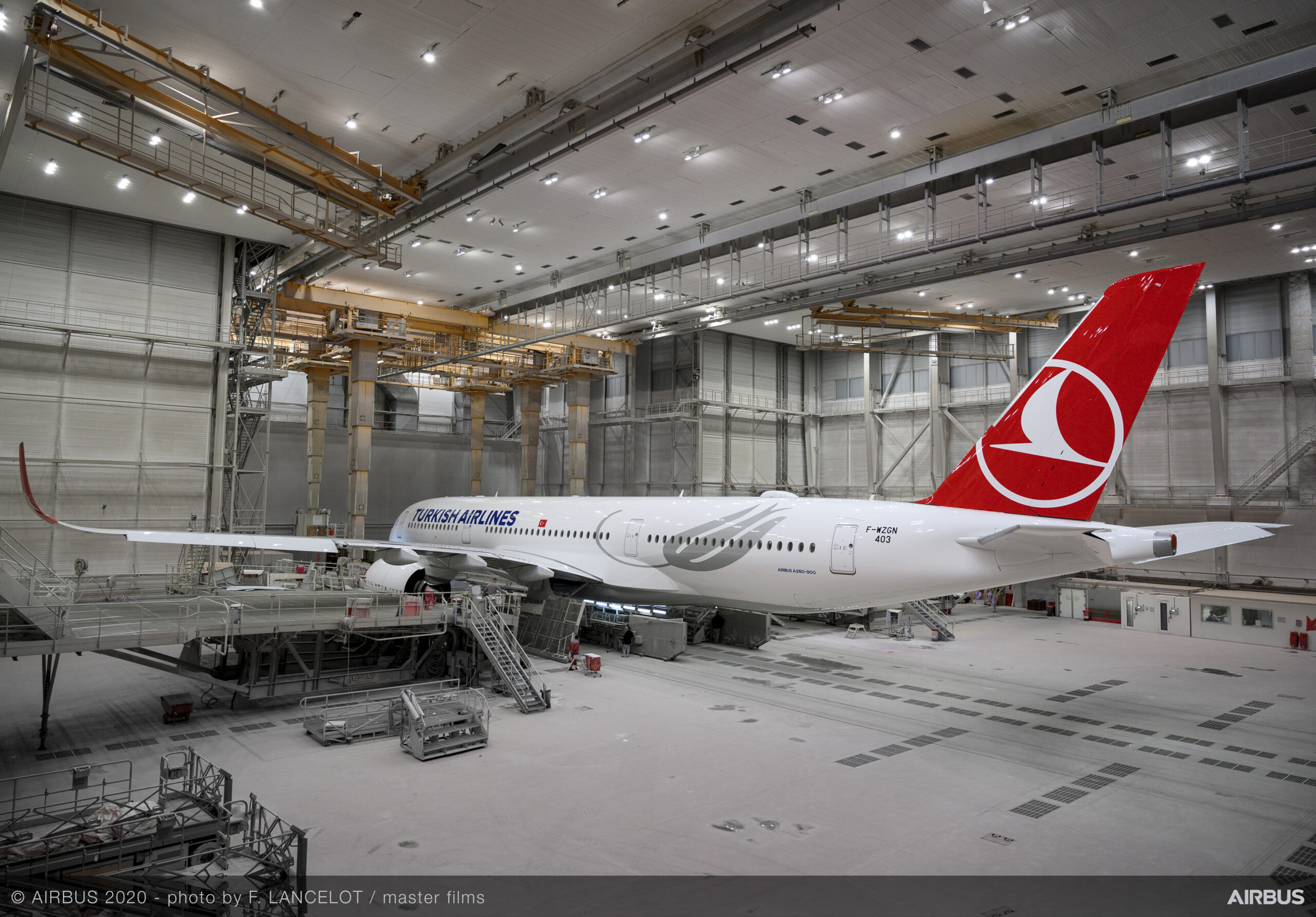 El primer A350 de Turkish Airlines fue entregado el 22 de octubre de 2020 (TC-LGA) y al día siguiente recibió el segundo, el TC-LGB). Foto: Airbus