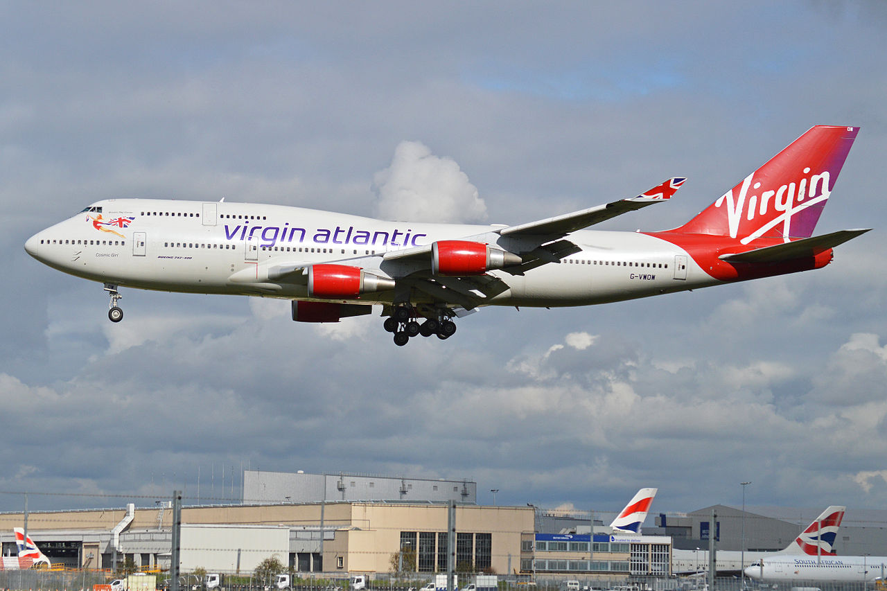 El 747-400 de Virgin Atlantic cuando volaba bajo la matrícula G-VWOW. Foto: Alan Wilson