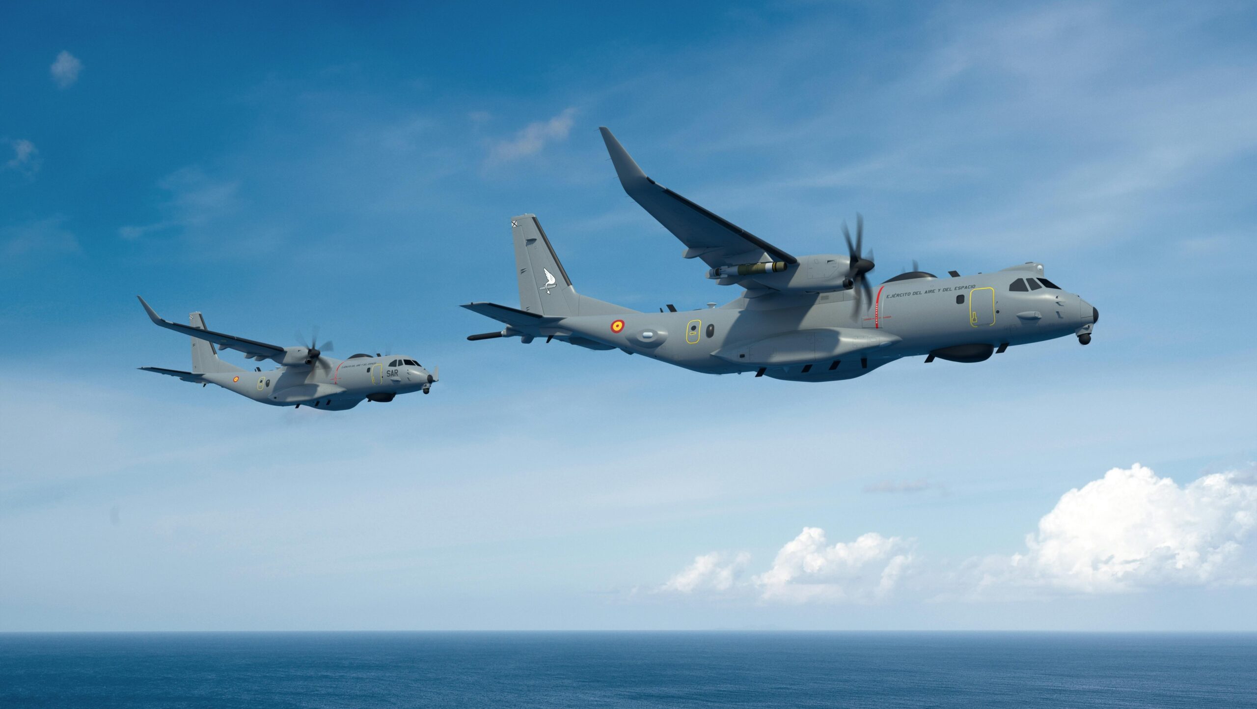 Así serán los nuevos aviones C295 MPA y MSA que España ha comprado. Foto: Airbus