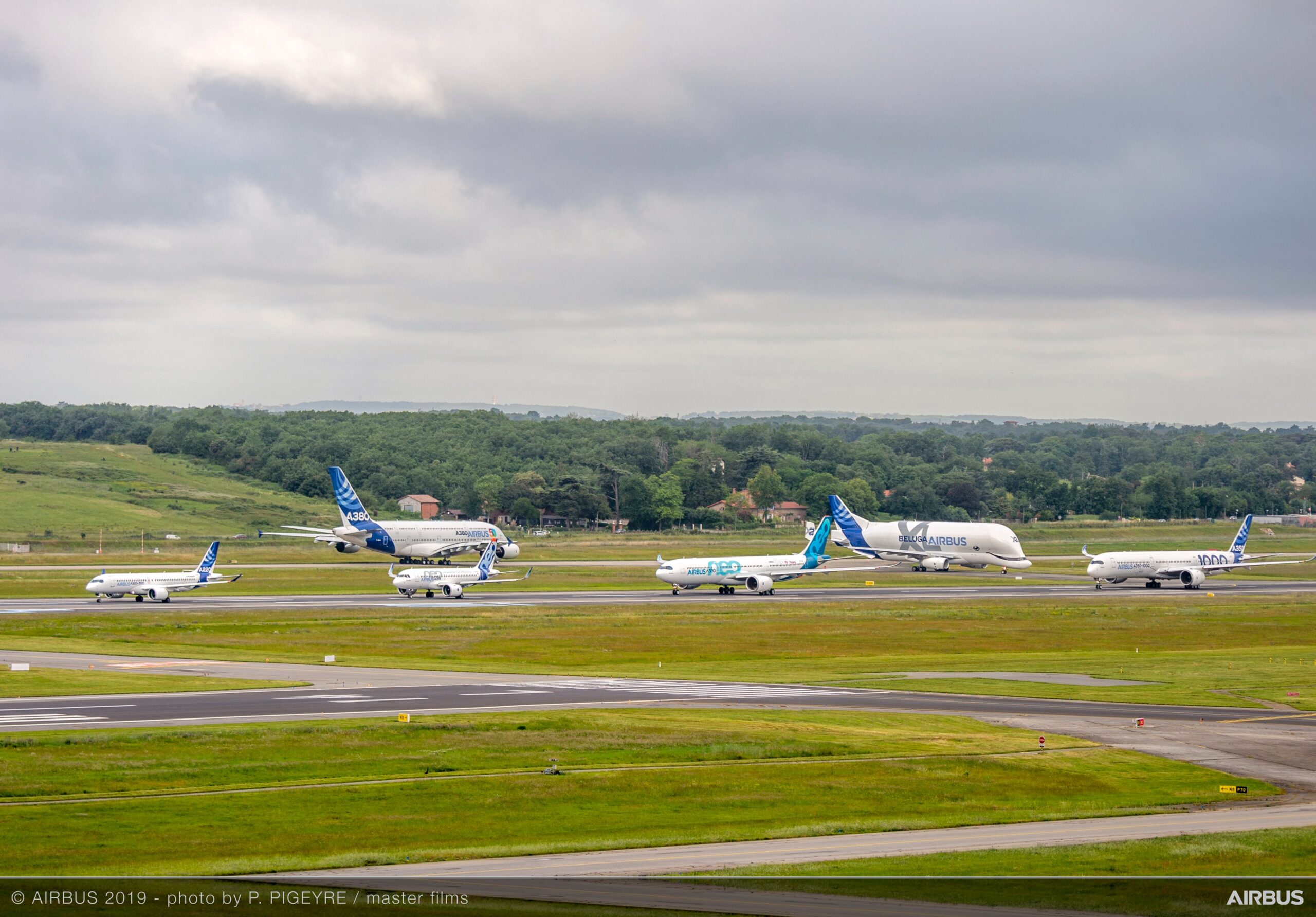 La familia de aviones de Airbus