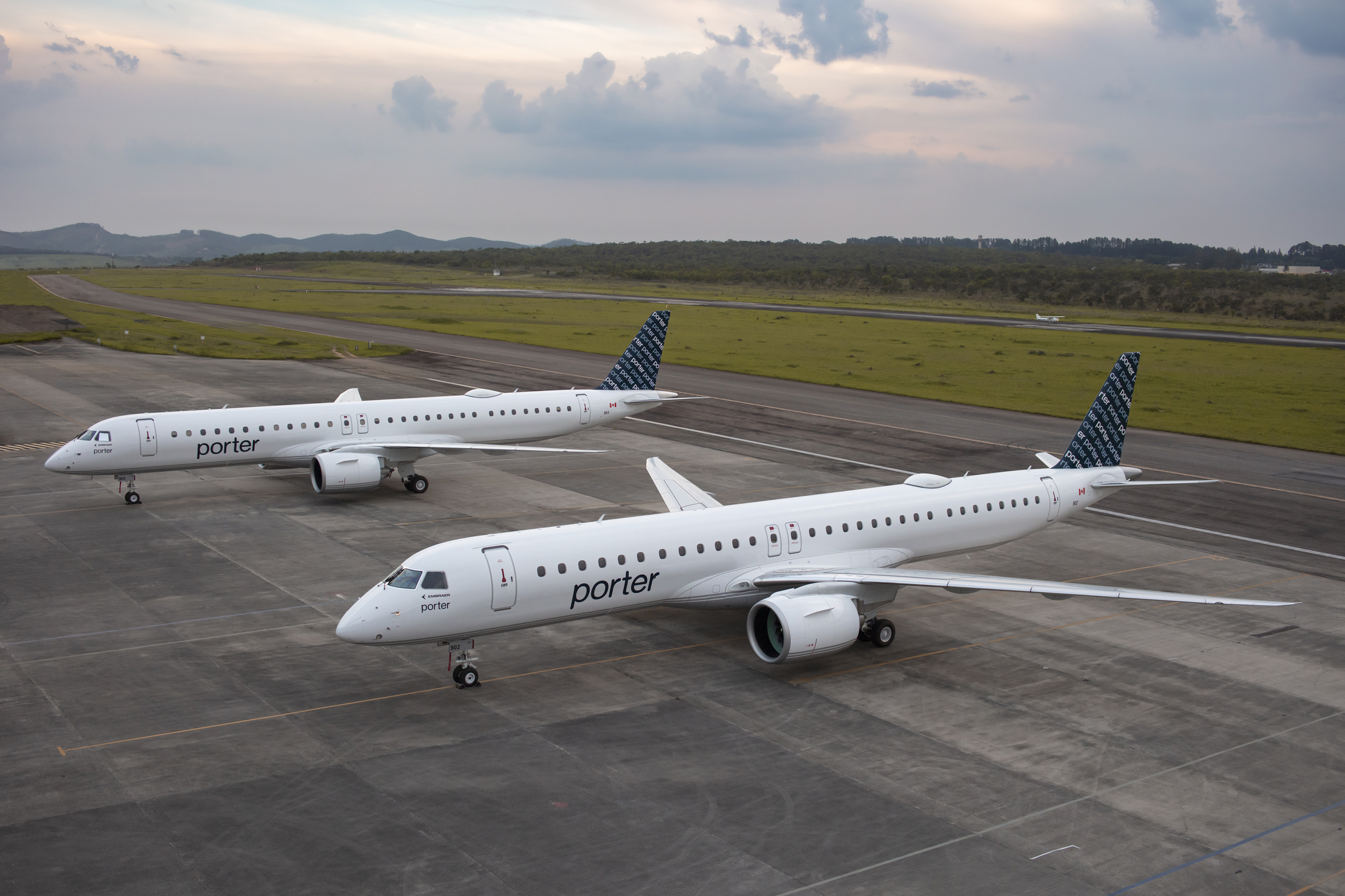 Porter Airlines es uno de los mayores clientes del Embraer E195-E2 en Norteamérica. Foto: Embraer / Porter