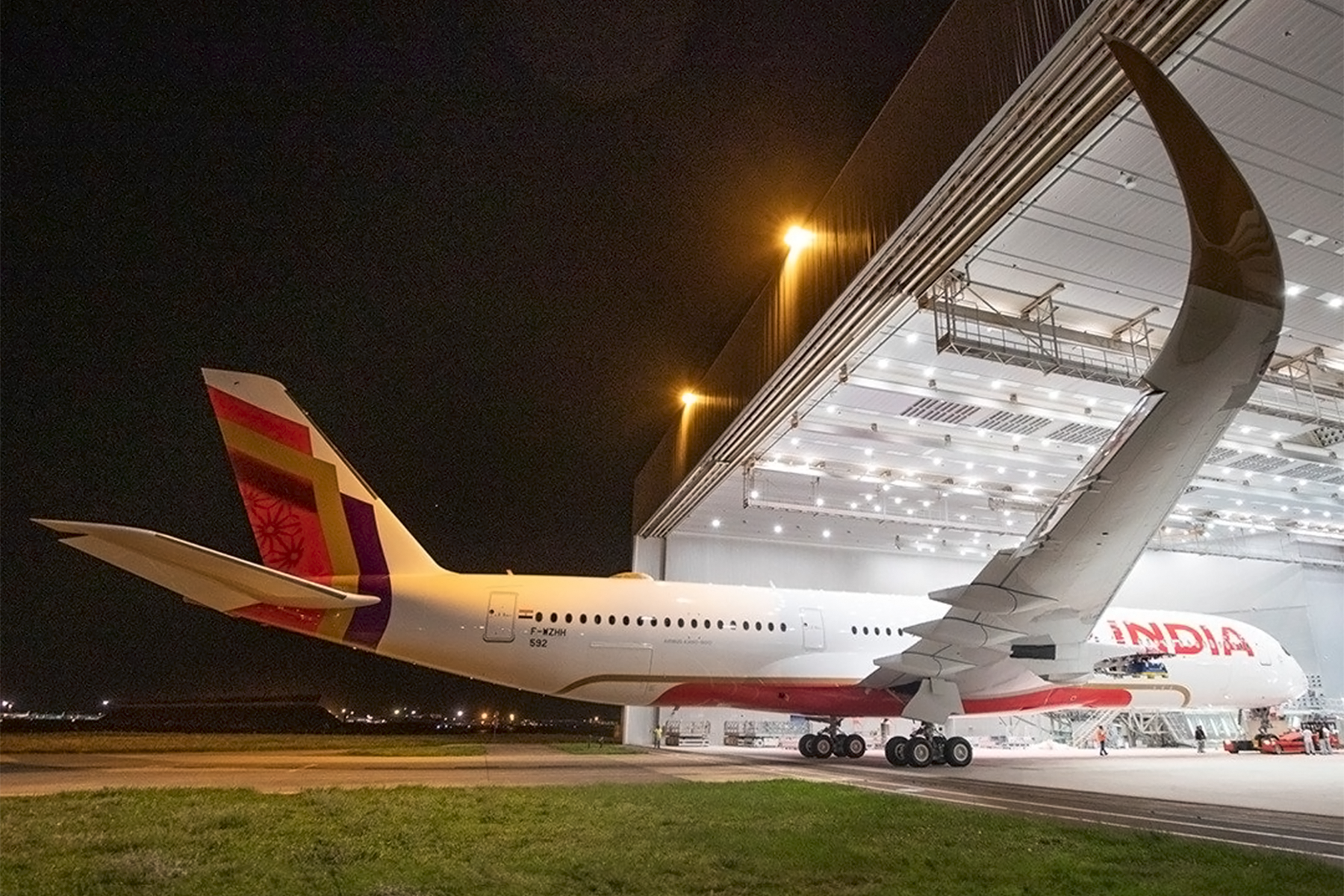 A finales de 2023, Air India recibió su primer A350-900 y tiene otros dos casi listos para su entrega. Foto: Airbus