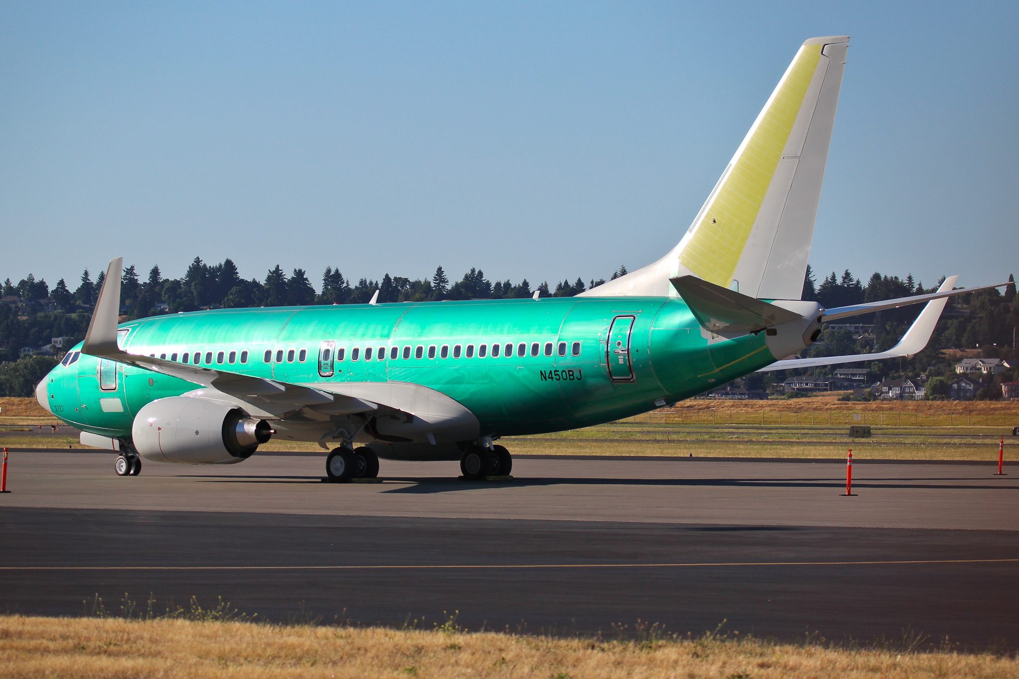 Un Boeing 737-700 de la serie Next Generation durante sus vuelos de prueba. Foto: Eric Prado